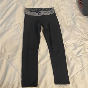 Champion Kids Black Leggings with Logo Waistband